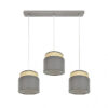 Regleta Kandy 3xe27 Natural/gris Regx68x19 Cm