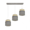 Regleta Kandy 3xe27 Natural/gris Regx68x19 Cm