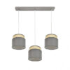 Regleta Kandy 3xe27 Natural/gris Regx68x19 Cm