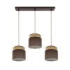 Regleta Kandy 3xe27 Natural/marron Regx68x19 Cm