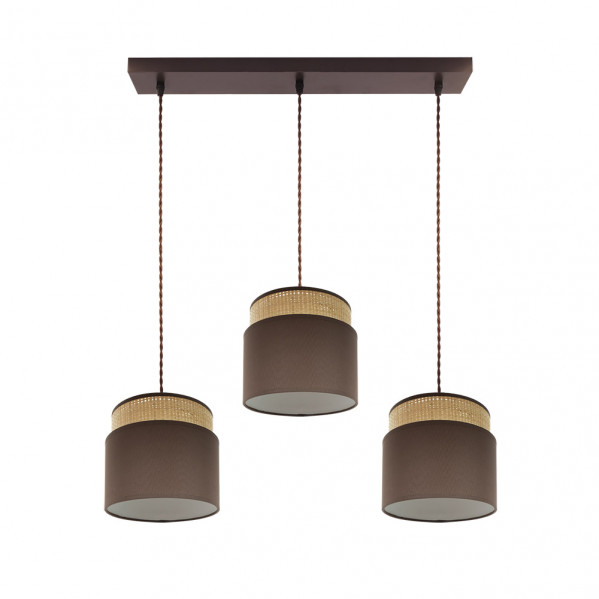 Regleta Kandy 3xe27 Natural/marron Regx68x19 Cm