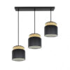 Regleta Kandy 3xe27 Natural/negro Regx68x19 Cm