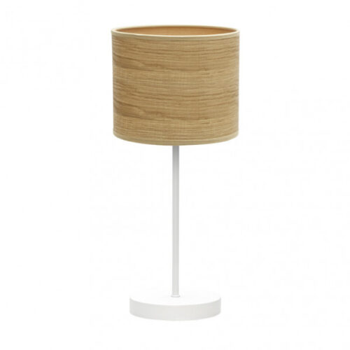 Sobremesa Jerte 1xe14  Blanco/madera Clara 42x17x17 Cm