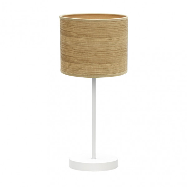 Sobremesa Jerte 1xe14  Blanco/madera Clara 42x17x17 Cm