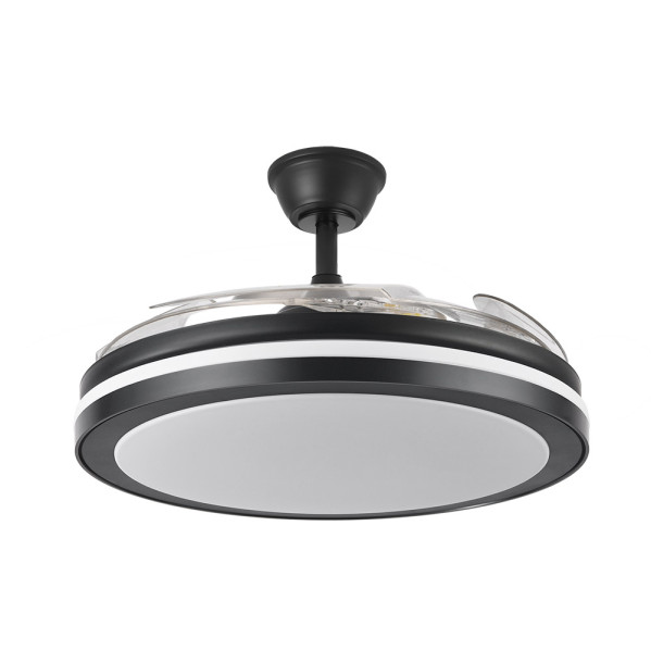 Ventilador Dc Esparta Maxi 80w 10255lm Negro 132d 5asp 3000-4000-6000k Remoto+temporizador+memoria
