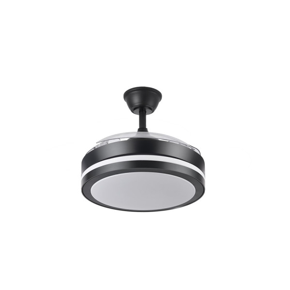 Ventilador Dc Esparta Peque 44w 5182lm Negro 72d 3asp 3000-4000-6000k Remoto+temporizador+memoria