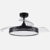 Ventilador DC 72w Micenas Negro 3 Aspas 108d  6 Veloc. 7200lm 3 Colores C/remoto, Memoria Y Temporizador  24