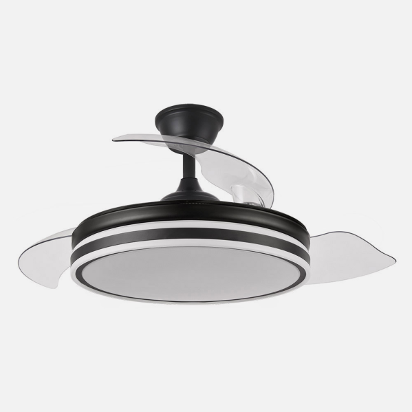 Ventilador Bayomo 72w 6120lm Negro 3 Aspas Desp. 32/47x49/108d.3 Color.motor Dc.remoto