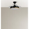 Ventilador Dc 48w Olimpia Negro/madera 3aspas 91d 4800 Lm 6vel 3000k,4500k,6000k, remoto+temporizador+memoria