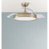 Ventilador Dc 72w Micenas Cuero 3asp.transp.108d  6vel 7200lm 3col Remoto,reg.intensidad,memoria Y Temporizador 24