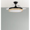 Ventilador Dc Blondi Negro/madera 72w 3aspas107d 7200lm 6vel 3000k,4500k,6000k Remoto+temporizador+memoria