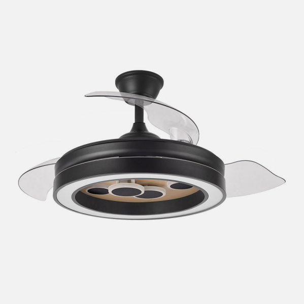Ventilador Dc Cupido 55w Negro/madera 3asp.107d 4960l 3000-4500-6500k Reg.intensidad+remoto+memoria+temporizador