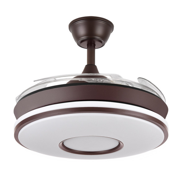 Ventilador Dc Dani Mini 59w Marron 4asp 91d 6980lm 3000-4000-6000k Reg.intensidad Remoto,memoria,temporizador