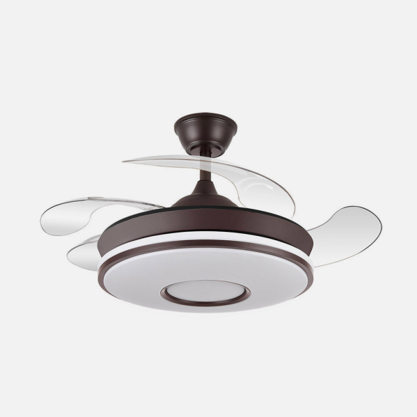 Ventilador Dc Dani Mini 59w Marron 4asp 91d 6980lm 3000-4000-6000k Reg.intensidad Remoto,memoria,temporizador