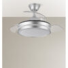 Ventilador Dc Esparta Mini Plata 72w 6120lm 91d 3asp.d Esp.3000-4000-6000k Remoto+tempor+memori