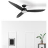 Ventilador Dc Genil 24w Negro 3aspas 6vel 132d 2424lm 3000-4000-6500k Remoto+temporizador+memoria