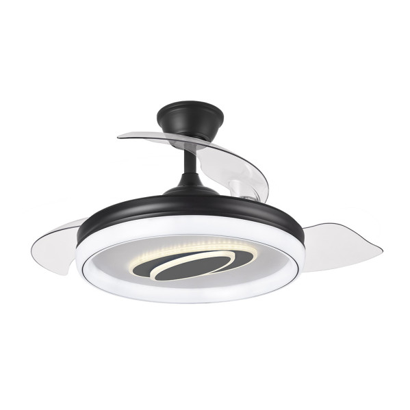 Ventilador Dc Maracana 57w Negro 3asp.107d 5980lm 3000-4500-6500k Reg.intensidad+remoto+memoria+temporizador