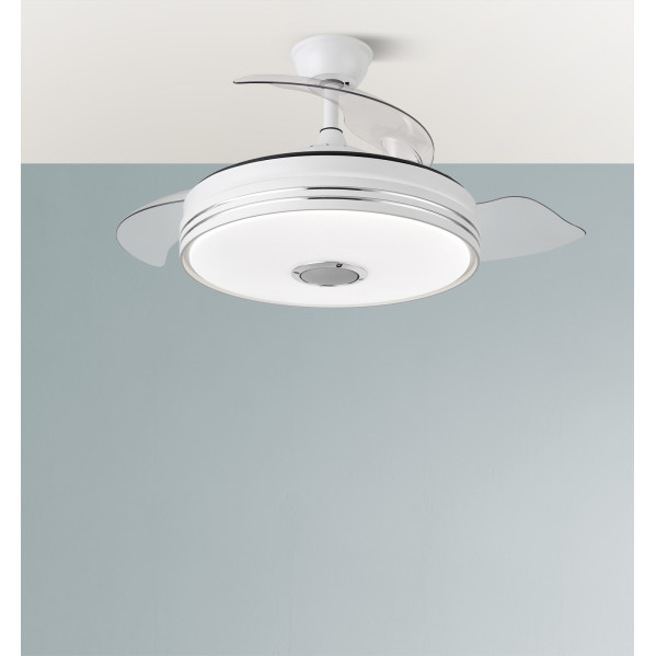 Ventilador Dc Matanuska 72w 6120lm Blanco Bluethooth 32/47x55/108d.3 Aspas Desp.6 Vel.3 Color.