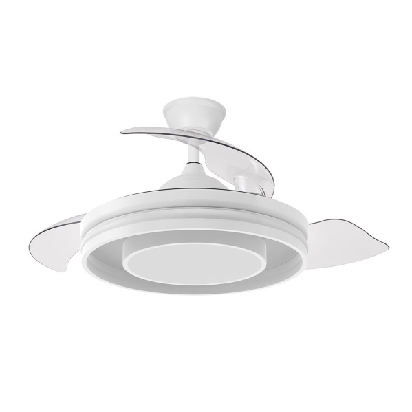 Ventilador Dc Pitufo 57w Blanco 3asp107d 3990lm Rgb  +3000-4500-6500k Reg.intensidad+remoto+memo+temporiz