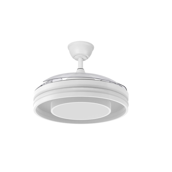 Ventilador Dc Pitufo 57w Blanco 3asp107d 3990lm Rgb  +3000-4500-6500k Reg.intensidad+remoto+memo+temporiz