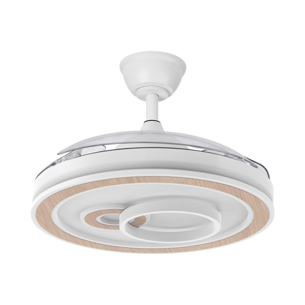 Ventilador Dc Sultan 68w Blanco/haya 3asp.107d 4960lm 3000-4500-6500k Reg.intensidad+remoto+memoria+temporizador