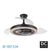 Ventilador Dc Sultan 68w Negro/madera 3asp.107d 4960lm 3000-4500-6500k Reg.intensidad+remoto+memoria+temporizador