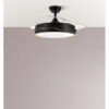 Ventilador Dc Tempano Negro/madera 72w 3aspas 107d 7200lm 6vel 3000k,4500k,6000k Remoto+temporizador+memoria
