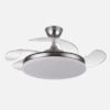 Ventilador Dc Tridente 59w Niquel 4aspas Desp.107d 6980lm Reg.intensidad Remoto+temporizador+memoria 3000-4000-6000k