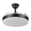 Ventilador Dc Tridente Mini 59w Negro 4aspas Desp.91d 6980lm Reg.intensidad Remoto+temporizador+memoria 3000-4000-6000k