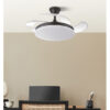 Ventilador Dc Tridente Mini 59w Negro 4aspas Desp.91d 6980lm Reg.intensidad Remoto+temporizador+memoria 3000-4000-6000k