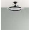 Ventilador Dc Zenit Negro 72w 3aspas Desplegables 107d 7200lm 6vel 3000k,4500k,6000k, Remoto+temporizador+memoria