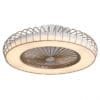 Ventilador 72w Dc Albonez Dorado 5 Aspas Transp. 18x53x53cm 6 Vel. 3 Colores C/remoto, Memoria, Temp. y Reg.Intensidad 6120lm