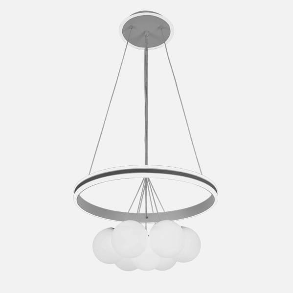 Colgante Rodano Blanco/gris 104w 3000-4000-6000k  Regx50x50cm 8320lm C/remoto,reg.intens