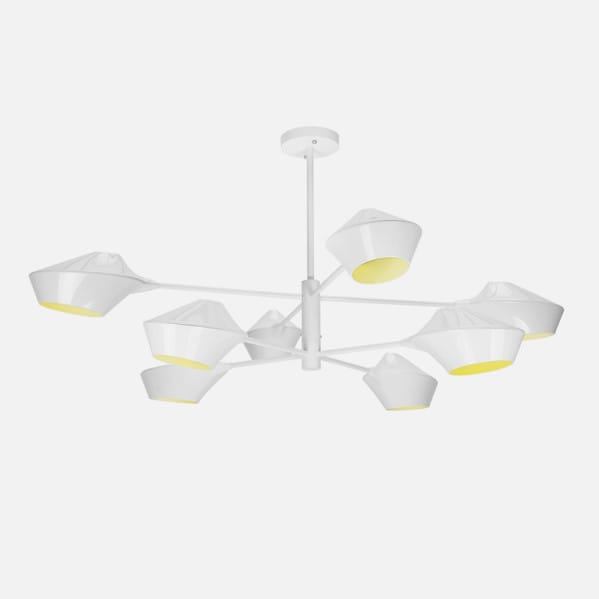 Lampara Beijing 8xe27 Blanco 76x113x113 Cm