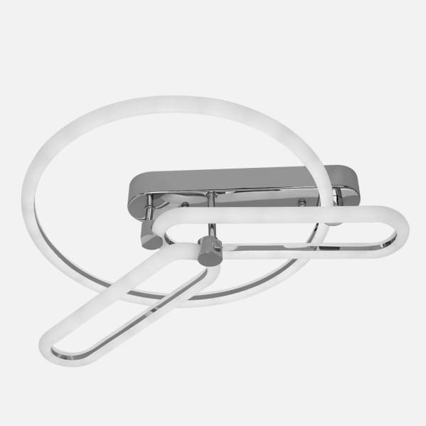 Plafon 78w 3000k, 4000k, 6500k Cromo Adhara 8x53x43cm 10530 Lm Regulable, Memoria y C. Remoto