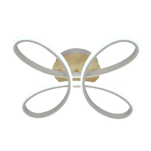 Plafon Bandeira 104w 3000-4000-6500k Blanco/haya 11440  Lm C/remoto,memoria Y Reg.intensidad 12x42,5x42,5cm