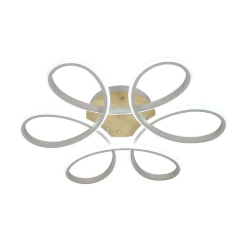 Plafon Bandeira 130w 3000-4000-6500k Blanco/haya 14300  Lm C/remoto,memoria Y Reg.intensidad 12x61x61cm