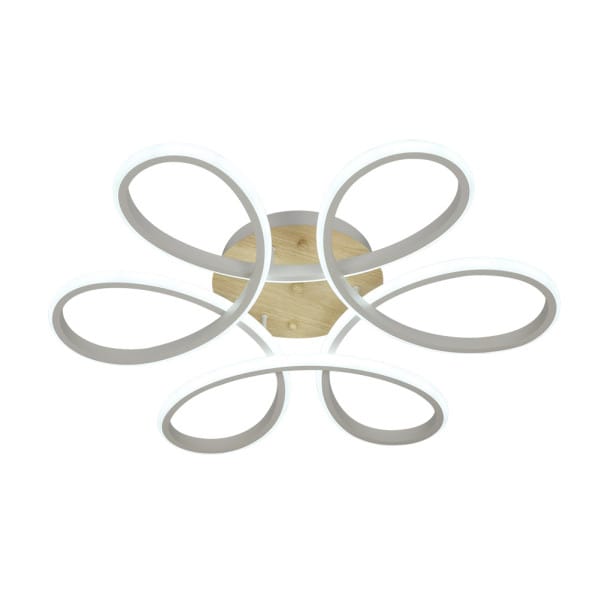 Plafon Bandeira 130w 3000-4000-6500k Blanco/haya 14300  Lm C/remoto,memoria Y Reg.intensidad 12x61x61cm