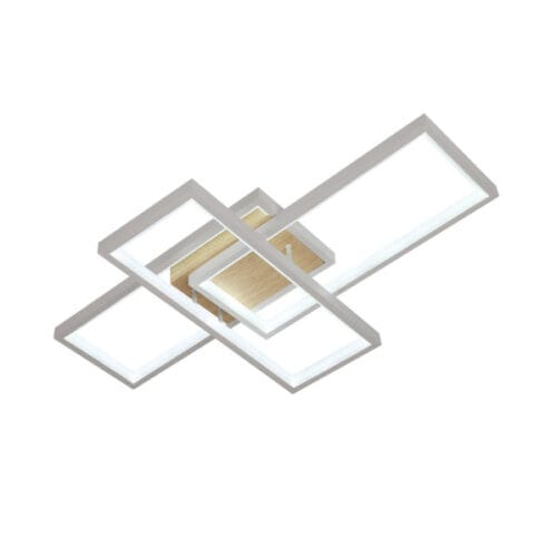 Plafon Madaleta 104w 3000-4000-6500k Blanco/haya 11440 Lm C/remoto,memoria Y Reg.intensidad 9,5x62x38,5cm