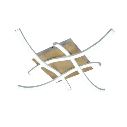 Plafon Murray 80w 3000-4000-6500k Blanco/haya 8800lm C/remoto,memoria Y Reg.intensidad 10,5x62,5x62,5cm