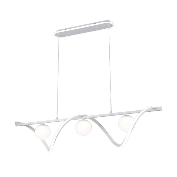 Colgante Century Blanco 151w 3000-4000-6000k 12590lm C/luz Ambiente, Remoto, Reg.intensidad Regx120x26cm