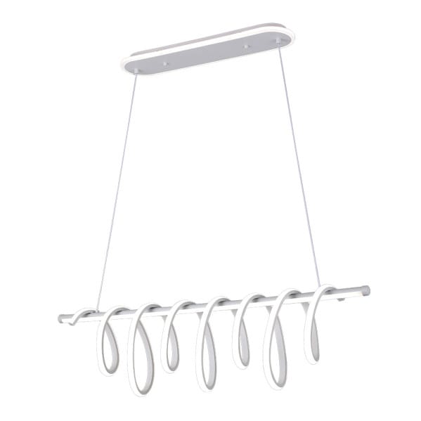 Colgante Premium Blanco 157w 3000-4000-6000k 13884lm  C/luz Ambiente Remoto Y Reg.intensidad Regx90x26cm