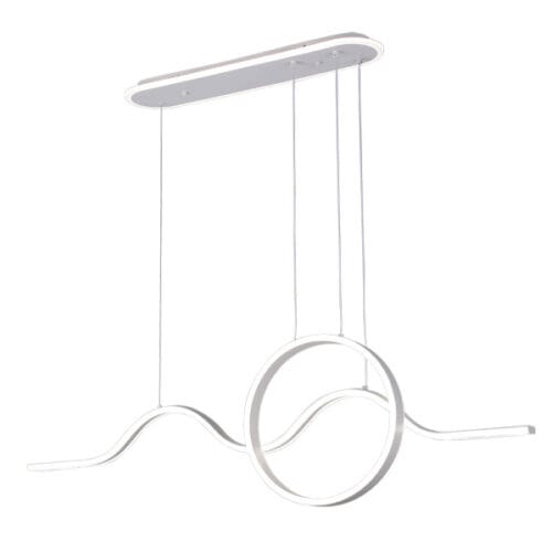 Colgante Year Blanco 177w 3000-4000-6000k 15756lm  C/luz Ambiente Remoto Y Reg.intensidad Regx120x15cm