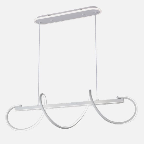 Colgante Yupi Blanco 149w 3000-4000-6000k 13572lm  C/luz Ambiente Remoto Y Reg.intensidad Regx97x25cm