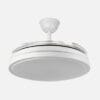 Ventilador Dc Escorpion 59w Blanco 4aspas desplegables 107d Reg.intensidad 6980lm 3000-4000-6000k Remoto+ Temporizador+ Memoria