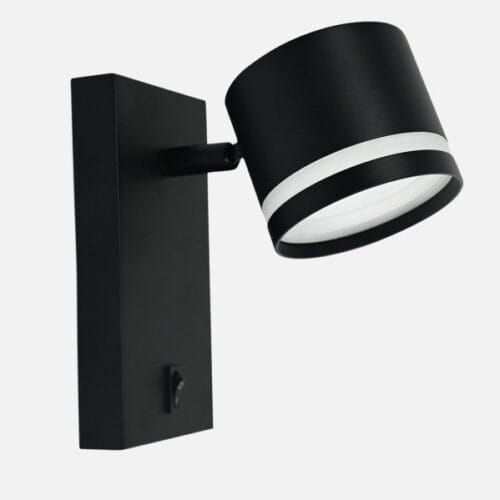 Aplique Ortiga 1 X Gx53 Negro 9w 800lm Orientable  Bombilla Incluida 16x8,3x15,5cm