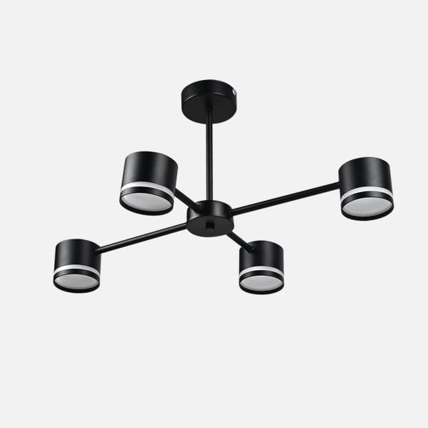 Lampara Ortiga 4 X Gx53 Negra 36w 3200lm  Bombillas Incluidas 30x65x43cm