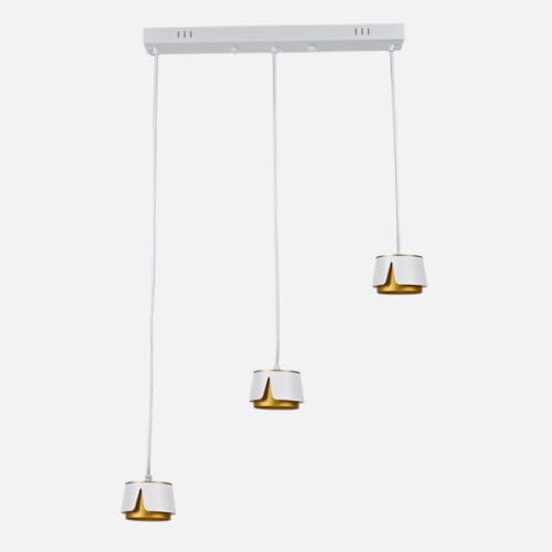 Regleta Domenica 3 X Gx53 Blanco/oro 27w 4000k 2400lm Bombillas Incluidas 100x56x10cm