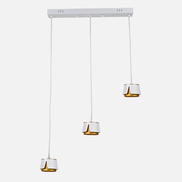 Regleta Domenica 3 X Gx53 Blanco/oro 27w 4000k 2400lm Bombillas Incluidas 100x56x10cm