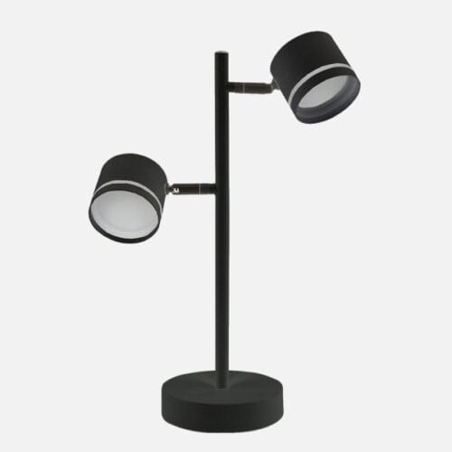 Sobremesa Ortiga 2 X Gx53 Negro 18w 1600lm Orientable Bombillas Incluidas 43,5x30x15cm